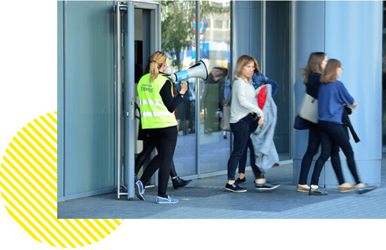 simulacro de incêndio com o Kelio