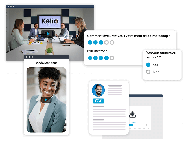 kelio | software de recrutamento ATS com funil de candidaturas